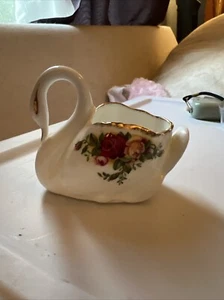 Royal Albert Old Country Roses Schwan Figur 2 1/2" groß England Vintage - Bild 1 von 6