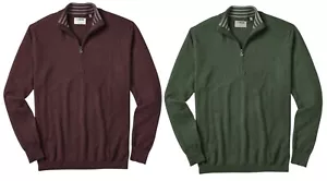 Linksoul LS360 Men's Cotton-Cashmere Golf Quarter Zip Half Zip Sweater, Large - Picture 1 of 8