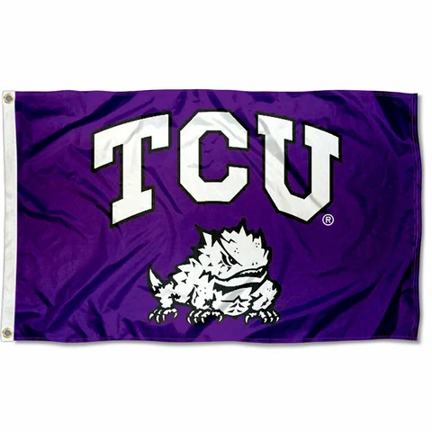 Texas Christian University Horned Frogs Flag TCU Large 3x5 Cover