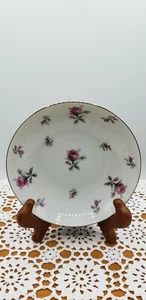Vintage 5.5" (5 1/2") Glass Round Fruit Bowl Rose Chintz By Meito Japan - Bild 1 von 12