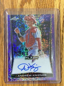2018 Andrew Knizner Leaf Flash Rookie On Card Auto 6/25 Purple Prismatic RARE 🔥 - Picture 1 of 2