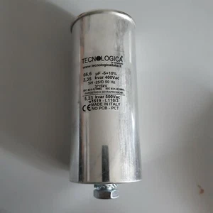66.6μF 3.35kvar@400V Vn550Vdim60x140mm Mono Refurbishment Capacitor Technology - Picture 1 of 2