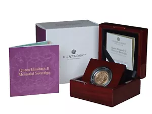 2022 Queen Elizabeth II Memorial Proof Full Sovereign Coin in Box COA - Picture 1 of 4