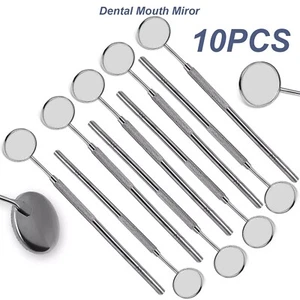 Dental Mundspiegel #5 mit Griff Dentalinstrumente Edelstahl Deutsche Qualität 10 Stück - Bild 1 von 3