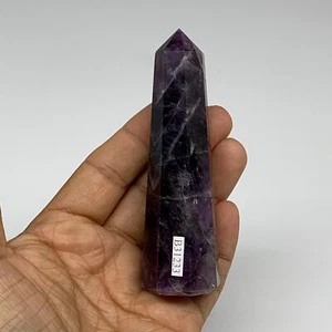 107.9g, 3.8"x1.1", Natural Amethyst Tower Point Obelisk @Brazil, B31233 - Picture 1 of 13