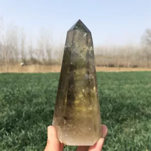 Varita de cuarzo con punta de cristal obelisco de citrino natural ahumado de 0,92 lb xa5783 - Imagen 1 de 13