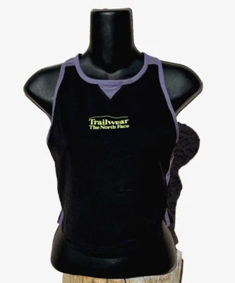 Sutiã esportivo feminino The North Face Trailwear regata tamanho M preto ameixa NOVO com etiquetas - Imagem 1 de 4