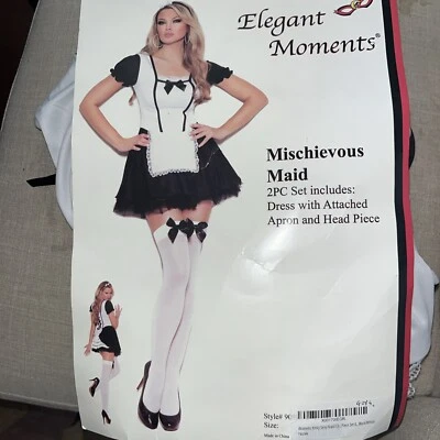 Disfraz de criada traviesa conjunto de 2 piezas disfraz de Halloween talla L Foto 1 de 3