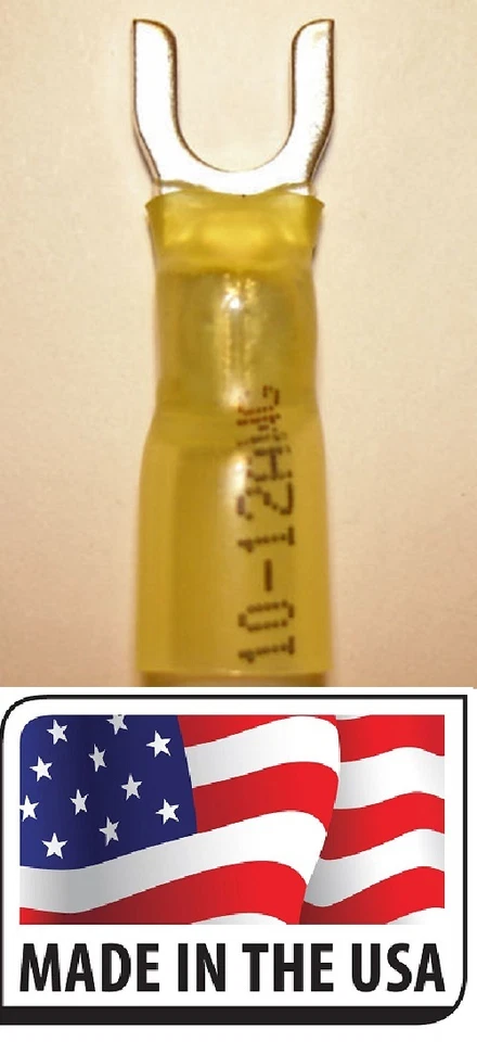 (25 ШТ.) 12-10 AWG #6 ГВОЗДИКИ ТЕРМОУСАДОЧНАЯ ВИЛКА ЛОПАТА КЛЕММА ЭЛЕКТРИЧЕСКИЙ РАЗЪЕМ - Изображение 1 из 1