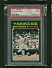 Gene Michael 1971 Topps #483 PSA 7 NEAR MINT! New York Yankees, Pirates, Dodgers
