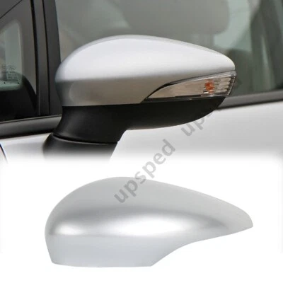 Cubierta plateada de tapa de espejo retrovisor izquierdo del lado del conductor para Ford Fiesta 2009-2017 Foto 1 de 4