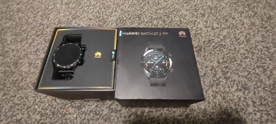 Huawei Watch GT 2 46mm SmartWatch - Black Full Box Full working - Image 1 of 3