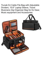 New Trunab Dj File Cable And Accessories Bag. Adjustable / Liner Dividers. - Picture 1 of 2