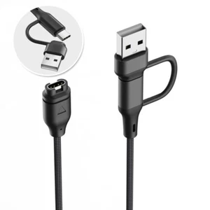 2-in-1 For Fitbit Versa 4/3 Magnetic Braided Data Cable Watch Charging Cable - Zdjęcie 1 z 5