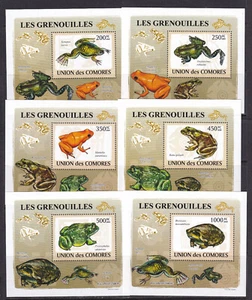 Komoren 2009 Frösche 6 S/Blätter Deluxe Edition MNH - Bild 1 von 1