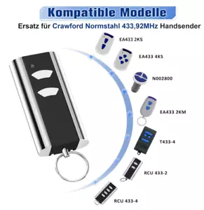 Garagen Fernbedienung für Normstahl Entrematic RCU433-2 /433-4 Handsender433MHz - Picture 1 of 6