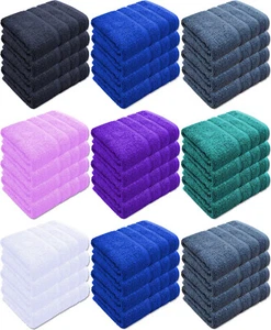 6X Hand Towels Soft Cotton Fluffy Thick Multipurpose Quick Dry Towel Set 600 GSM - Picture 1 of 8