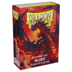 600 Dragon Shield Ruby Red Matte Sleeves Japanese Size Card Sleeves - Picture 1 of 2