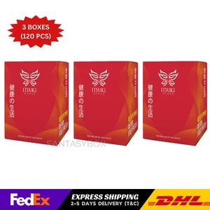 3 x Itsuki Kenko Red Pepper & Herbal Foot Pads Patch Detoxifying (40 pcs) - Picture 1 of 10
