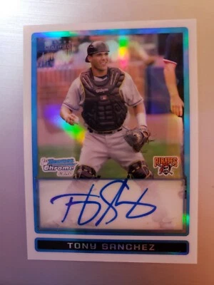 2009 1st BOWMAN CHROME TONY SANCHEZ ROOKIE AUTO #'D 304/500. NICE ROOKIE AUTO  - Image 1 of 3