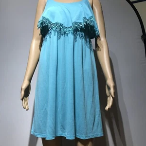 Xhilaration Green Aqua Dress Sz M. Spaghetti Straps. Casual, Good For Summer. - Picture 1 of 4