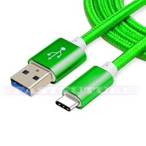 USB-C Type-C Nylon Braided Rope Data Sync Charger Charging Cable Cord LOT - Picture 1 of 10