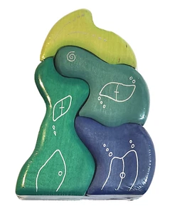 Grimm's Casa Aqua 4 Piece Wooden Puzzle - New and Sealed - Picture 1 of 6