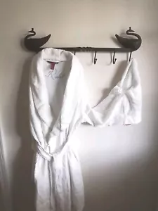 One Betsey Johnson Loop Terry BRIDAL WHITE Robe Large Mrs I DO! Honeymoon Vaca - Picture 1 of 13