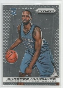 2013-14 Panini Prizm Rookie Shabazz Muhammad #261 Minnesota Timberwolves RC