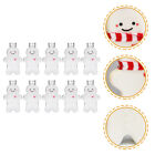  10 Pcs Christmas Drink Bottle Gingerbread Man Smoothie Containers Jar