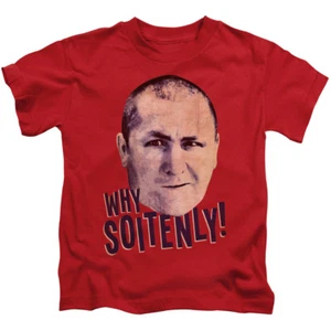 Three Stooges Boys T-Shirt Curly Why Soitenly Red Tee - Picture 1 of 2