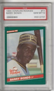 Donruss Rookies Barry Bonds 1986 #11 PSA 10 - Imagen 1 de 2