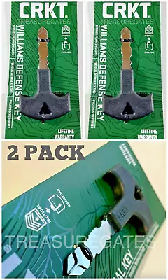 COLUMBIA RIVER KNIFE & TOOL (2 Pack) CRKT Williams Personal Defense Tactical Key Chain Tool Survival EDC-NEW