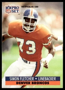 1991 Pro Set Simon Fletcher Denver Broncos #487 - Picture 1 of 2