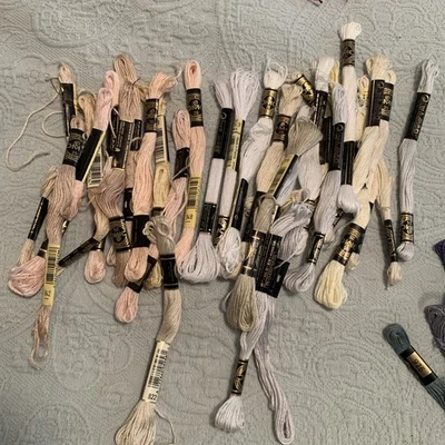 25-DMC 6-Strand Embroidery Cotton 8.7yd-all Off White Mixed One Of Several Lots - Image 1 of 4