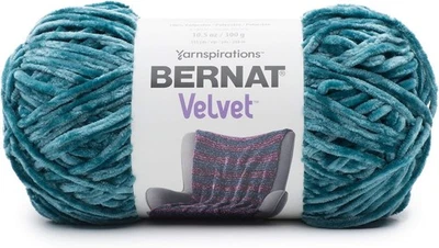Bernat Velvet Yarn Velveteal Lot of 3 Skeins 5 Bulky Polyester Teal Blue - Image 1 of 4