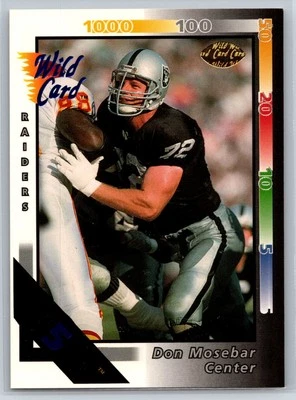 1992 Wild Card Don Mosebar 5 Stripe Parallel Los Angeles Raiders #308 - Image 1 of 2