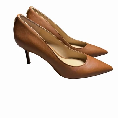 Zapatos de salón Lauren Ralph Lauren para mujer Lanette cuero camel punta tacón medio 5B Foto 1 de 4