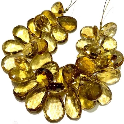 Bear Quartz Faceted Almond Shape Beads Triangle Cut Natural Pear Beads Quartz - Image 1 of 4