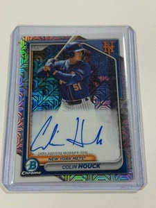 2024 Bowman Chrome Colin Houck Mojo Refractor Auto #BMA-CH New York Mets - Picture 1 of 2