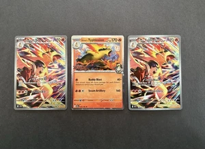 Ethan's Typhlosion 190 & 70 Full Arts + Ethan’s Typhlosion 34 TIMBRO + CUSTODIA MAG - Foto 1 di 4