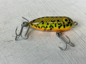 Esche da Pesca Dure Vintage Heddon Tiny Torpedo Nero Giallo - Foto 1 di 11