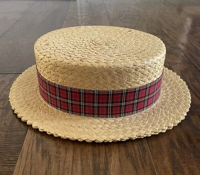 Шляпа лодочника Champ с красным клетчатым ремешком - Изображение 1 из 4