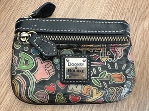 Dooney & Bourke Retro Scribble Small Coin Purse - Picture 1 of 2