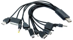 LMS DATA - Kabel USB 10-Dalam-1 untuk Caj Telefon, Tablet & Peranti MP4 - Picture 1 of 1