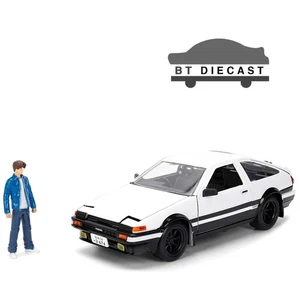 JADA INITIAL D TOYOTA TRUENO AE86 1/24 with TAKUMI FIGURE BLACK / WHITE 34501 - Picture 1 of 6