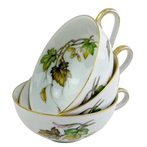Vintage Wentworth Porzellan Teetassen 3er Set Autumn Leaves Eterna Form #7516 Japan - Bild 1 von 18