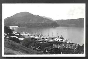 Francobollo Sabang RPPC British Cruisers Marina Atjeh Aceh Sumatra Indonesia anni 30 - Foto 1 di 1