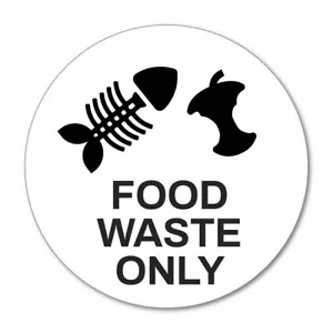 Food Waste Only Recycle Sticker Decal Window Sign Graphic Bin Car Safety - Picture 1 of 1
