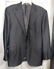 Canali 1934 Current Gray Stripe 100% Wool Suit Blaer 42/44 Pants 34 X 30 Italy